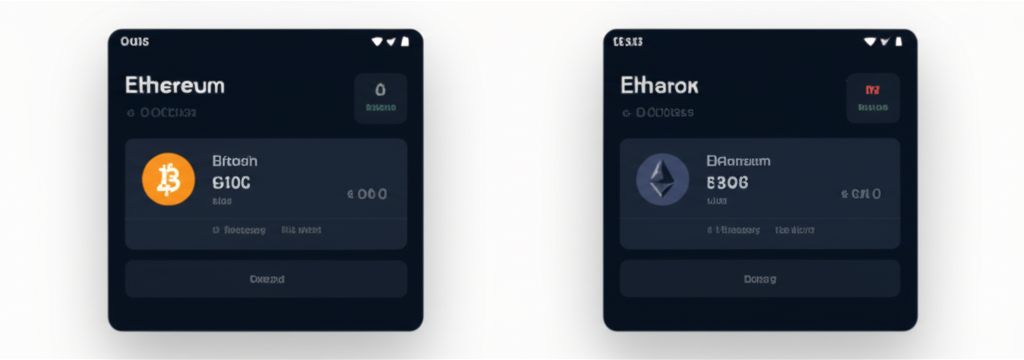 The dashboard of the BitBox App, showing a secure and user-friendly interface for managing Bitcoin and Ethereum.